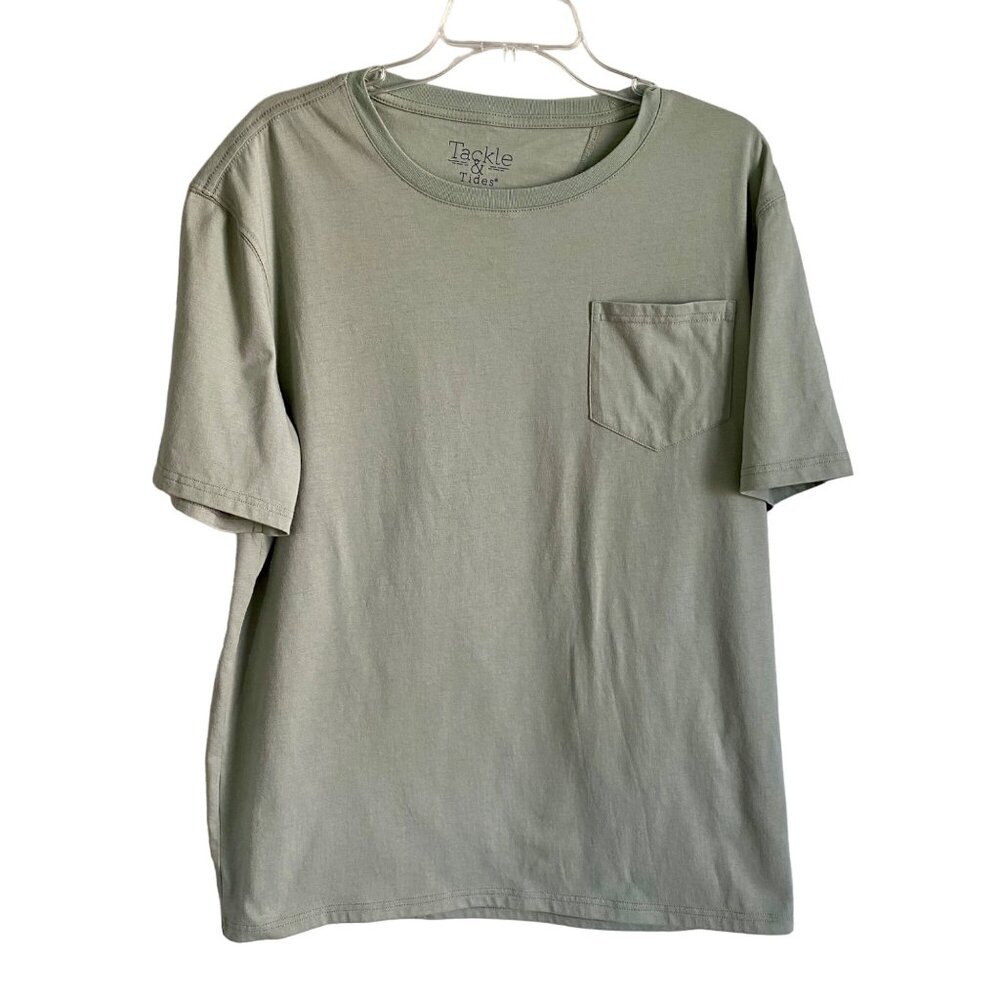 Tackle & Tides Short Sleeve Light Green Tee Shirt Men's Large